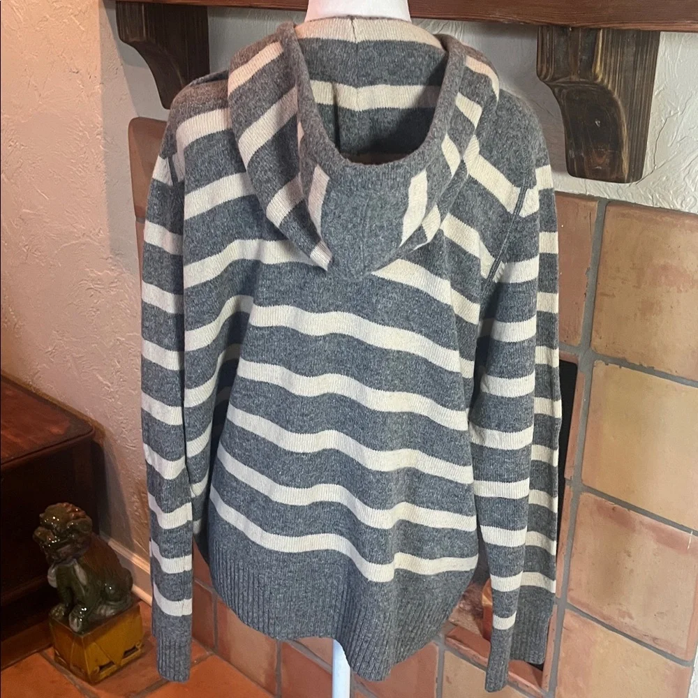 GANT Original Rugger Striped Lambswool Zip Up Hoodie, size 2XL